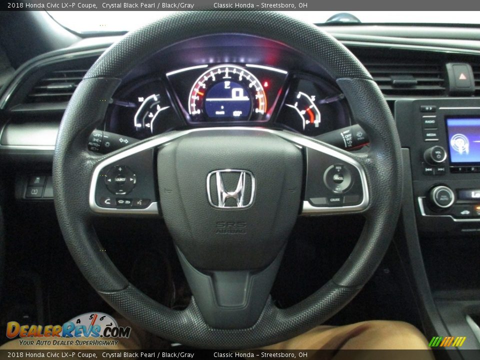 2018 Honda Civic LX-P Coupe Steering Wheel Photo #22