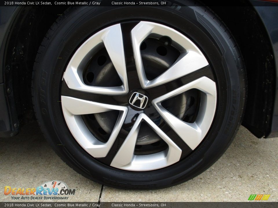 2018 Honda Civic LX Sedan Cosmic Blue Metallic / Gray Photo #5