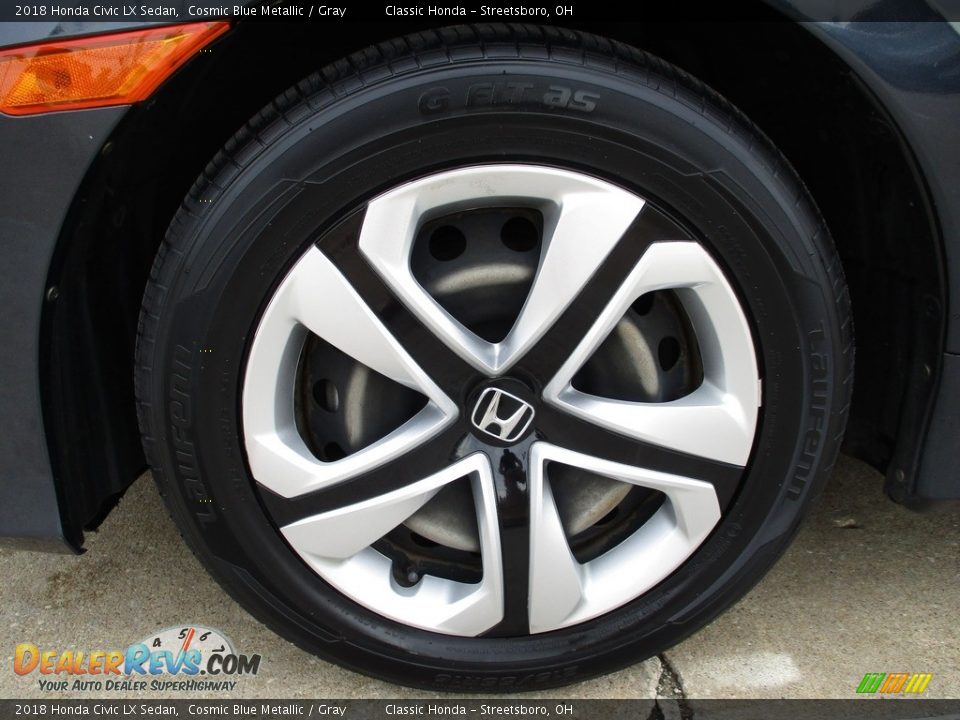 2018 Honda Civic LX Sedan Cosmic Blue Metallic / Gray Photo #10