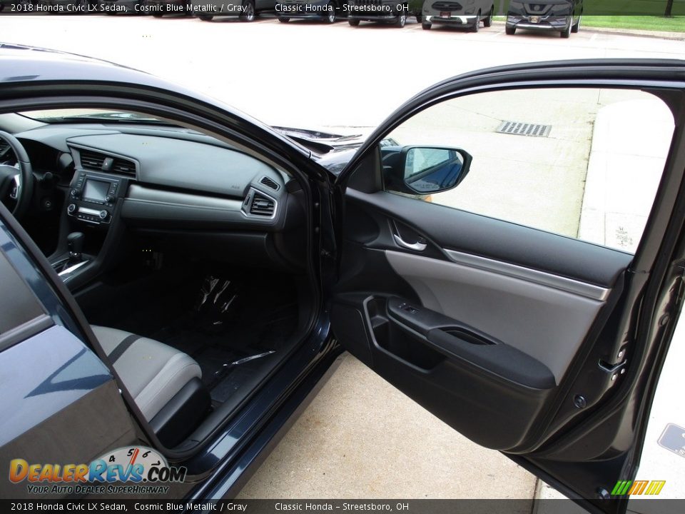 2018 Honda Civic LX Sedan Cosmic Blue Metallic / Gray Photo #13