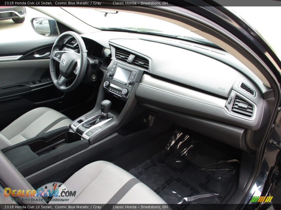 2018 Honda Civic LX Sedan Cosmic Blue Metallic / Gray Photo #14