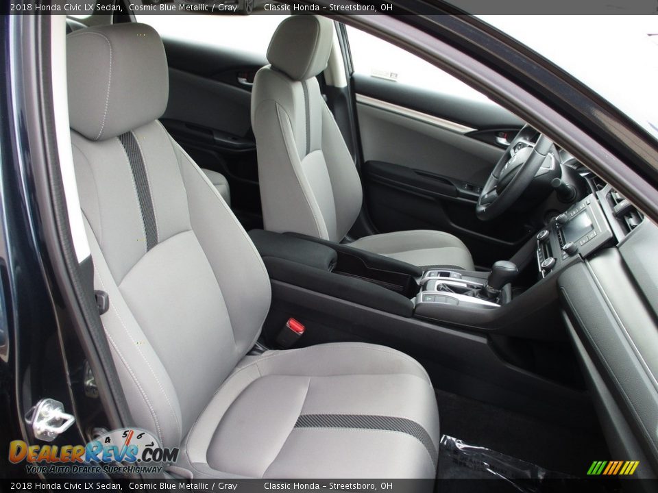 2018 Honda Civic LX Sedan Cosmic Blue Metallic / Gray Photo #15