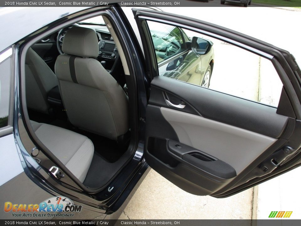 2018 Honda Civic LX Sedan Cosmic Blue Metallic / Gray Photo #16