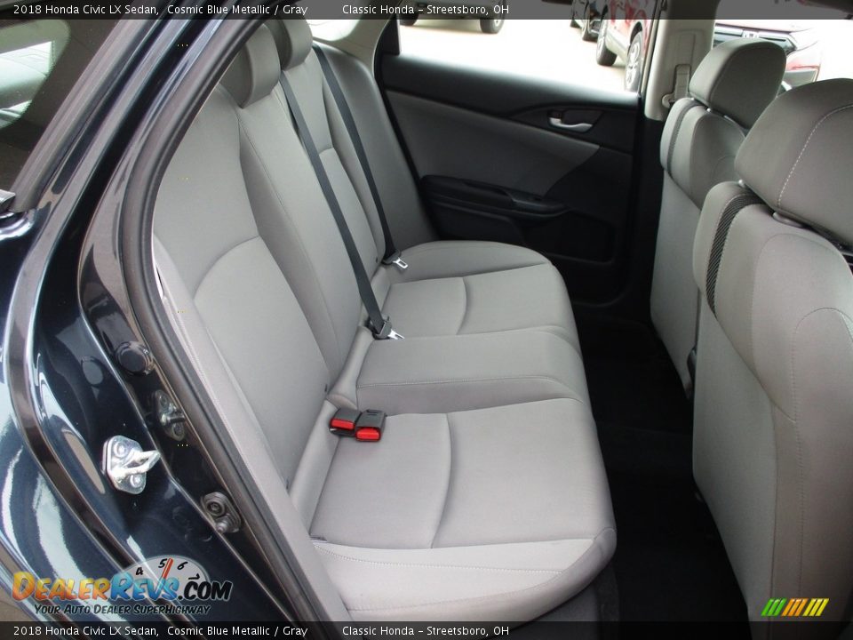 2018 Honda Civic LX Sedan Cosmic Blue Metallic / Gray Photo #17