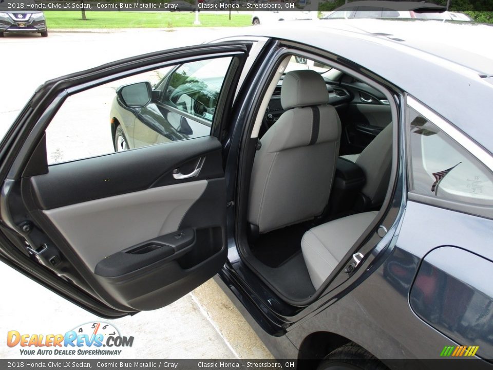 2018 Honda Civic LX Sedan Cosmic Blue Metallic / Gray Photo #18