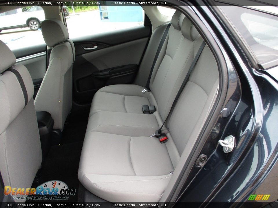 2018 Honda Civic LX Sedan Cosmic Blue Metallic / Gray Photo #19