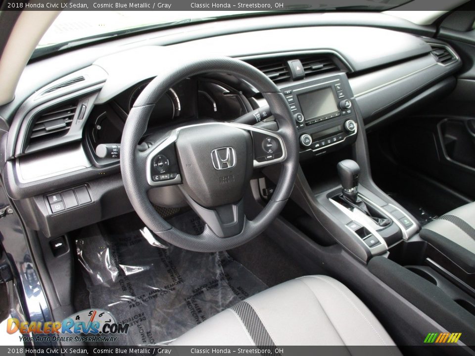 2018 Honda Civic LX Sedan Cosmic Blue Metallic / Gray Photo #21