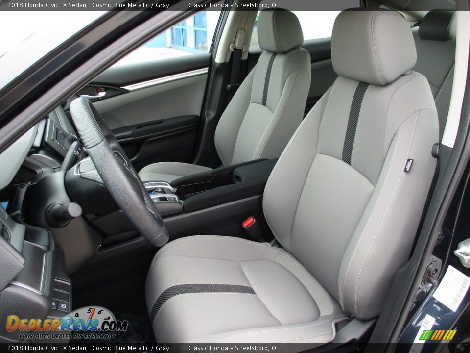 2018 Honda Civic LX Sedan Cosmic Blue Metallic / Gray Photo #22