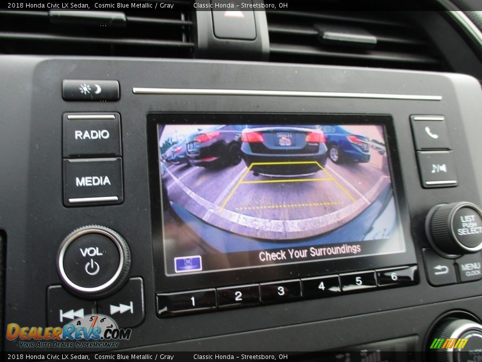 2018 Honda Civic LX Sedan Cosmic Blue Metallic / Gray Photo #25