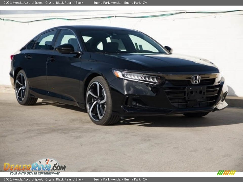 2021 Honda Accord Sport Crystal Black Pearl / Black Photo #1