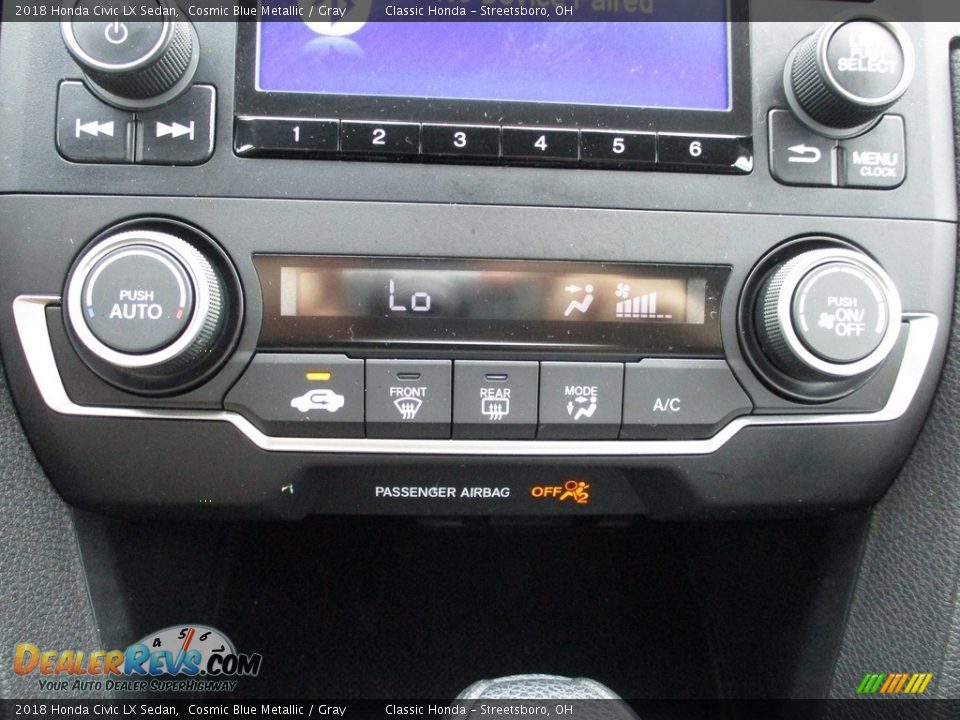 2018 Honda Civic LX Sedan Cosmic Blue Metallic / Gray Photo #28