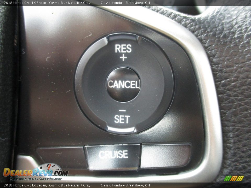 2018 Honda Civic LX Sedan Cosmic Blue Metallic / Gray Photo #31