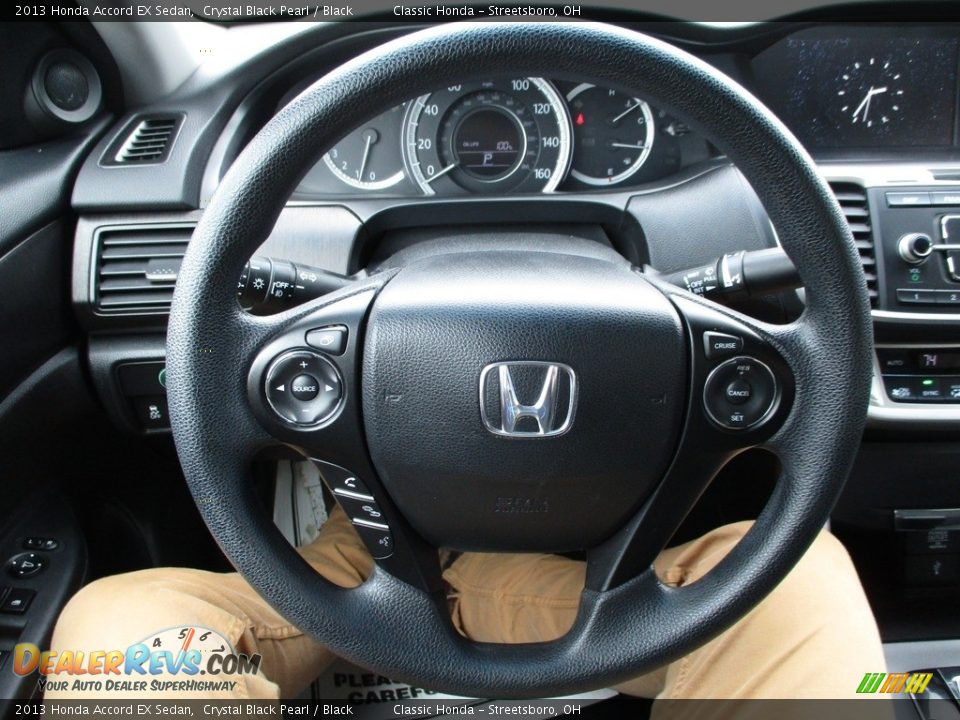 2013 Honda Accord EX Sedan Crystal Black Pearl / Black Photo #28