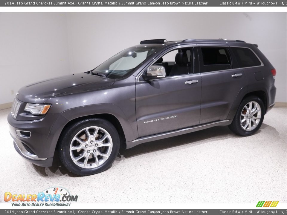 2014 Jeep Grand Cherokee Summit 4x4 Granite Crystal Metallic / Summit Grand Canyon Jeep Brown Natura Leather Photo #3