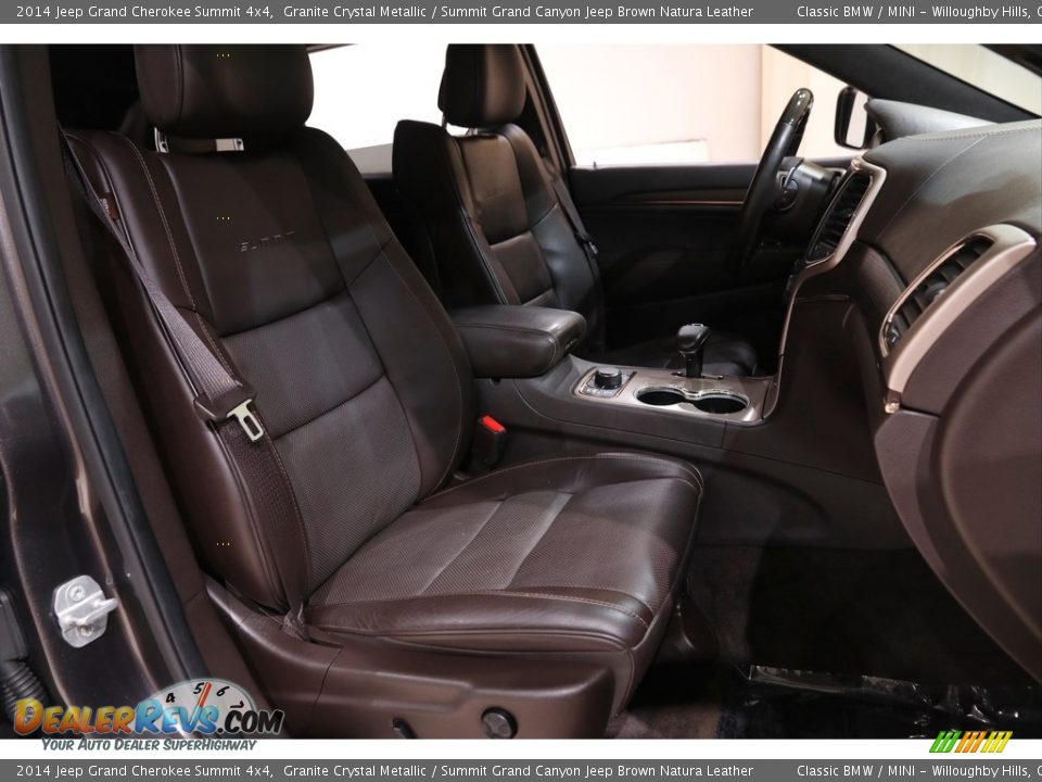 2014 Jeep Grand Cherokee Summit 4x4 Granite Crystal Metallic / Summit Grand Canyon Jeep Brown Natura Leather Photo #17