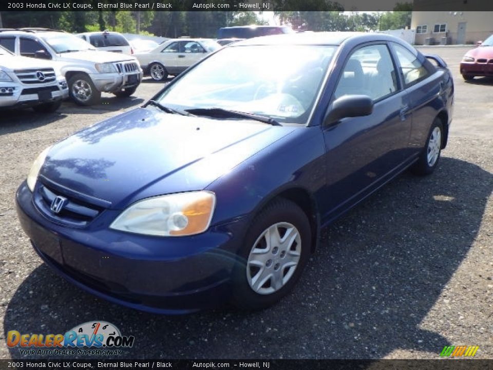 2003 Honda Civic LX Coupe Eternal Blue Pearl / Black Photo #1