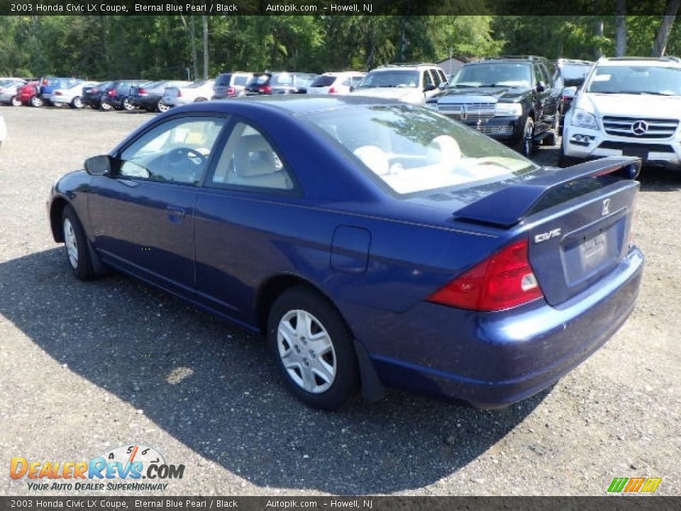 2003 Honda Civic LX Coupe Eternal Blue Pearl / Black Photo #4