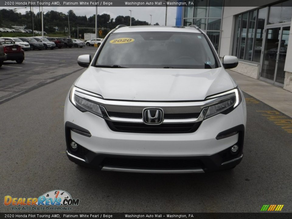 2020 Honda Pilot Touring AWD Platinum White Pearl / Beige Photo #5