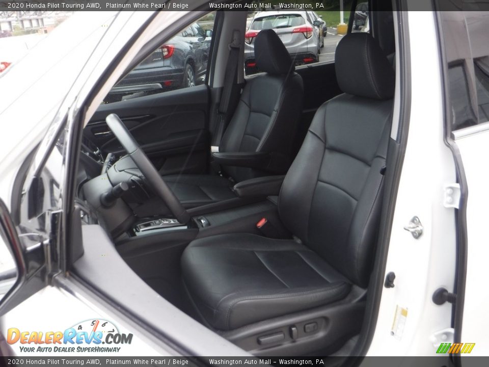 2020 Honda Pilot Touring AWD Platinum White Pearl / Beige Photo #21