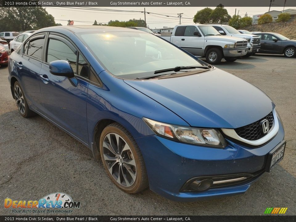 2013 Honda Civic Si Sedan Dyno Blue Pearl / Black Photo #1