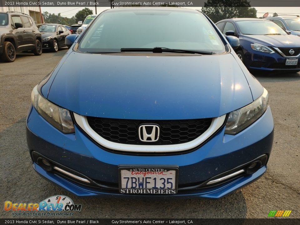 2013 Honda Civic Si Sedan Dyno Blue Pearl / Black Photo #2