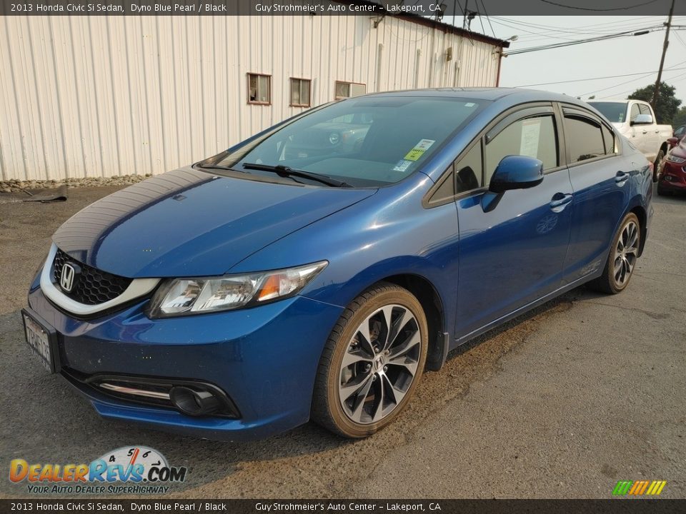 2013 Honda Civic Si Sedan Dyno Blue Pearl / Black Photo #3