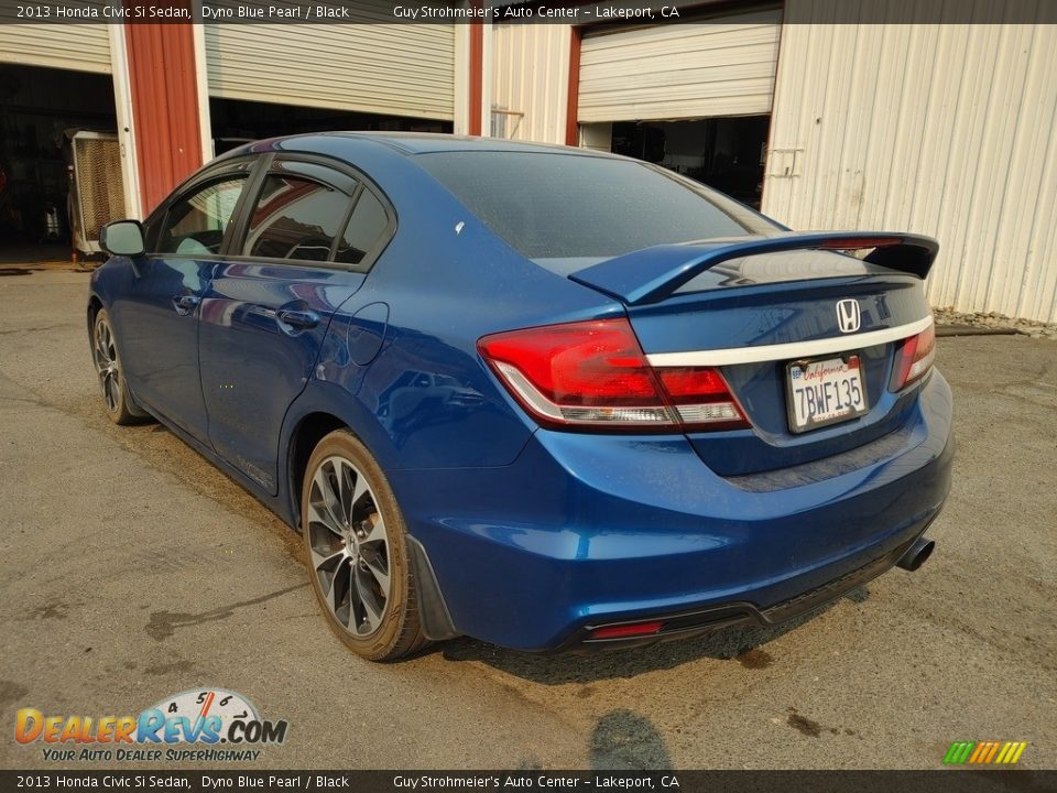 2013 Honda Civic Si Sedan Dyno Blue Pearl / Black Photo #6