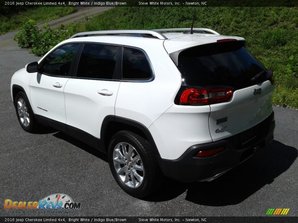 2016 Jeep Cherokee Limited 4x4 Bright White / Indigo Blue/Brown Photo #9