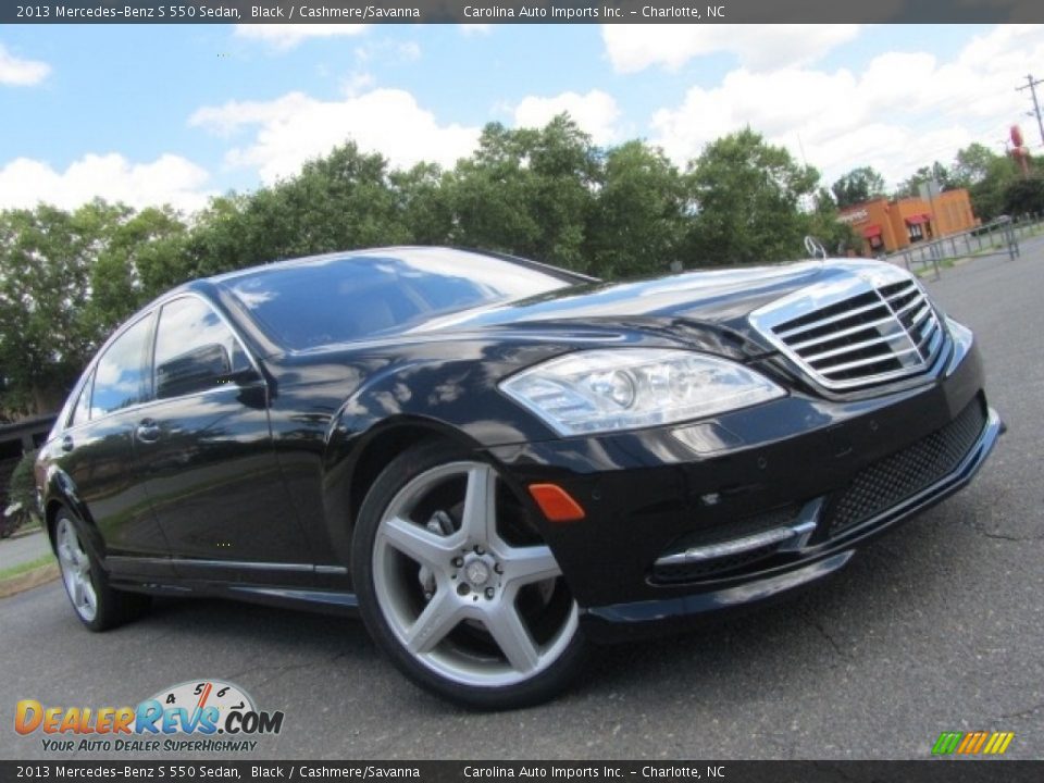 2013 Mercedes-Benz S 550 Sedan Black / Cashmere/Savanna Photo #1