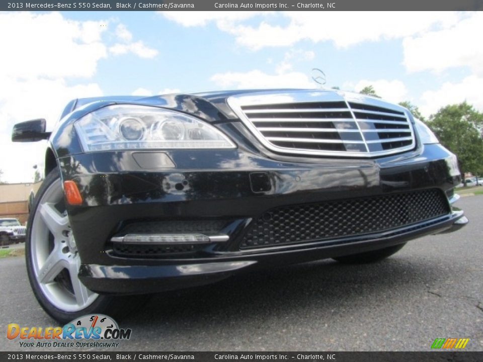 2013 Mercedes-Benz S 550 Sedan Black / Cashmere/Savanna Photo #2