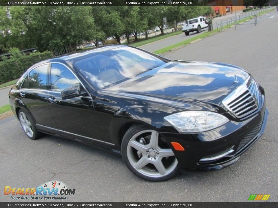 2013 Mercedes-Benz S 550 Sedan Black / Cashmere/Savanna Photo #3