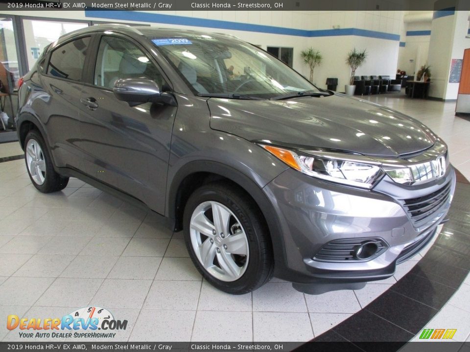 2019 Honda HR-V EX AWD Modern Steel Metallic / Gray Photo #3