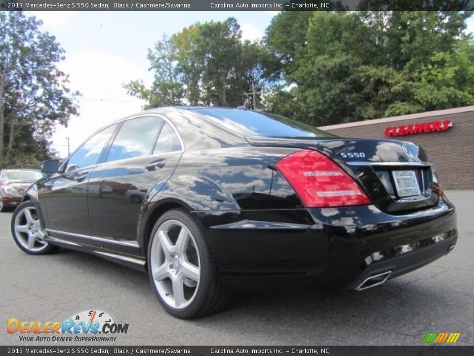 2013 Mercedes-Benz S 550 Sedan Black / Cashmere/Savanna Photo #8