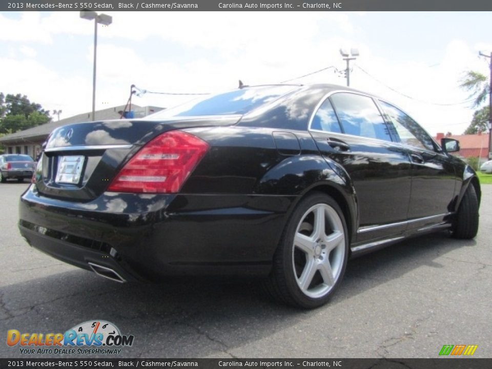 2013 Mercedes-Benz S 550 Sedan Black / Cashmere/Savanna Photo #10