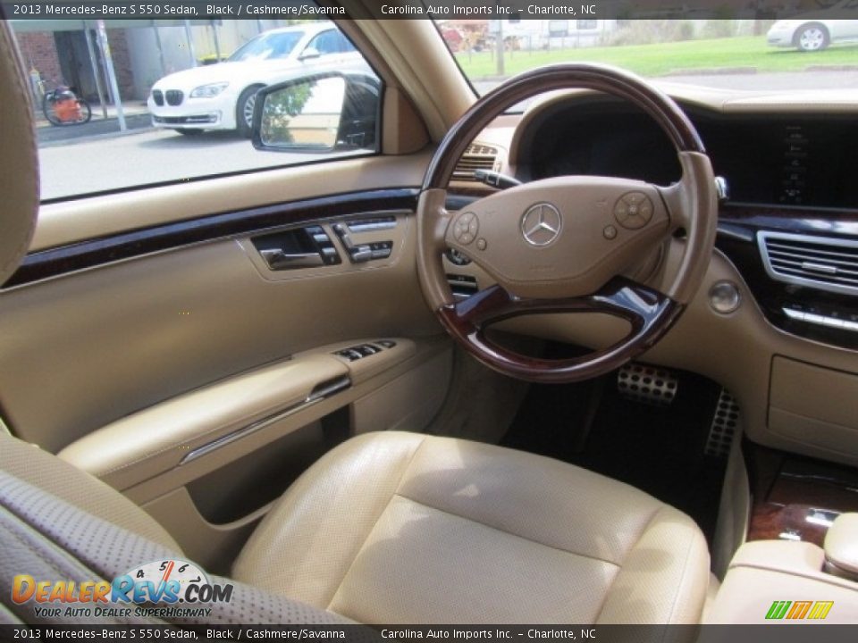 2013 Mercedes-Benz S 550 Sedan Black / Cashmere/Savanna Photo #12