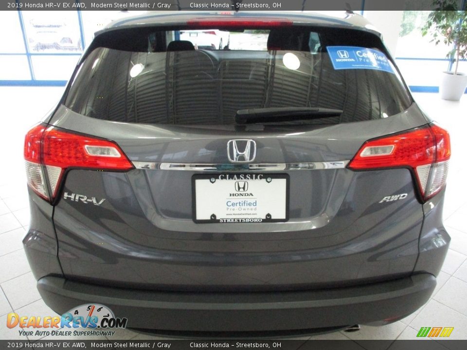 2019 Honda HR-V EX AWD Modern Steel Metallic / Gray Photo #7