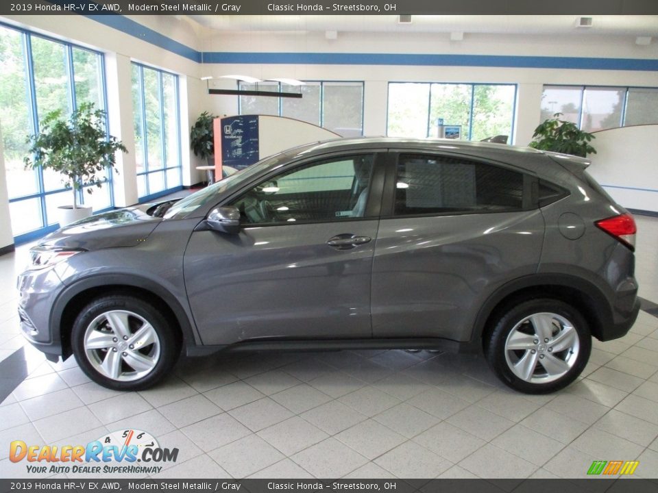 2019 Honda HR-V EX AWD Modern Steel Metallic / Gray Photo #8