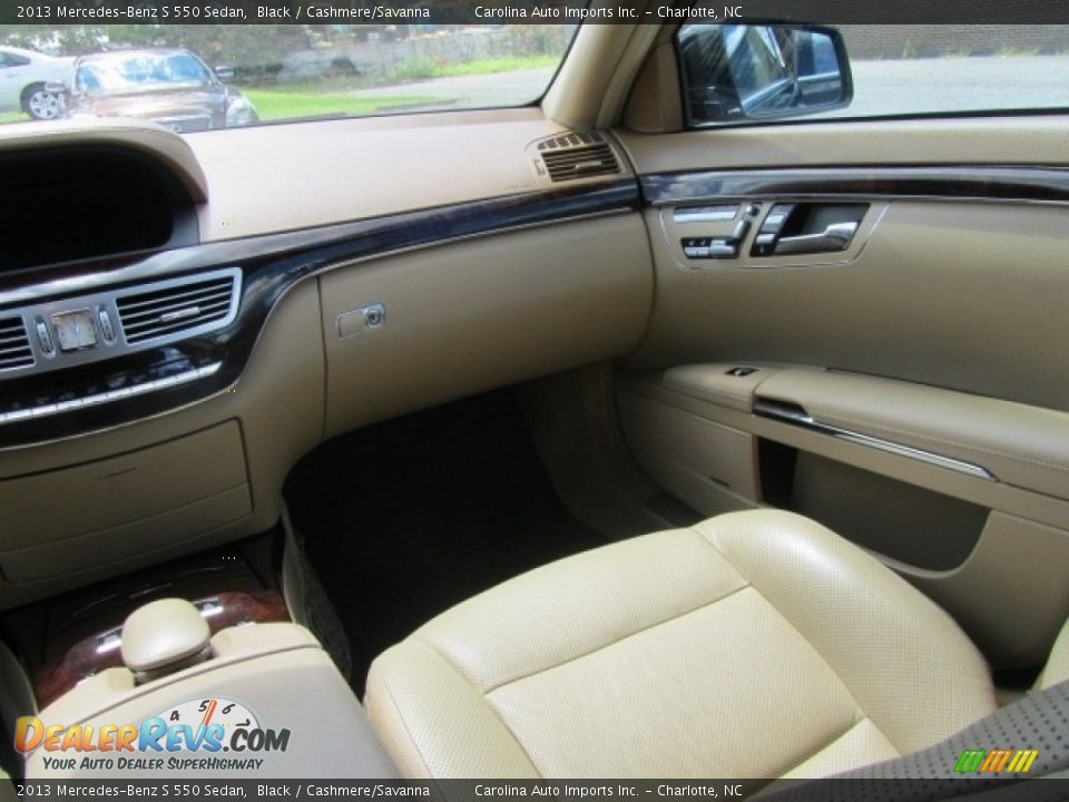 2013 Mercedes-Benz S 550 Sedan Black / Cashmere/Savanna Photo #14