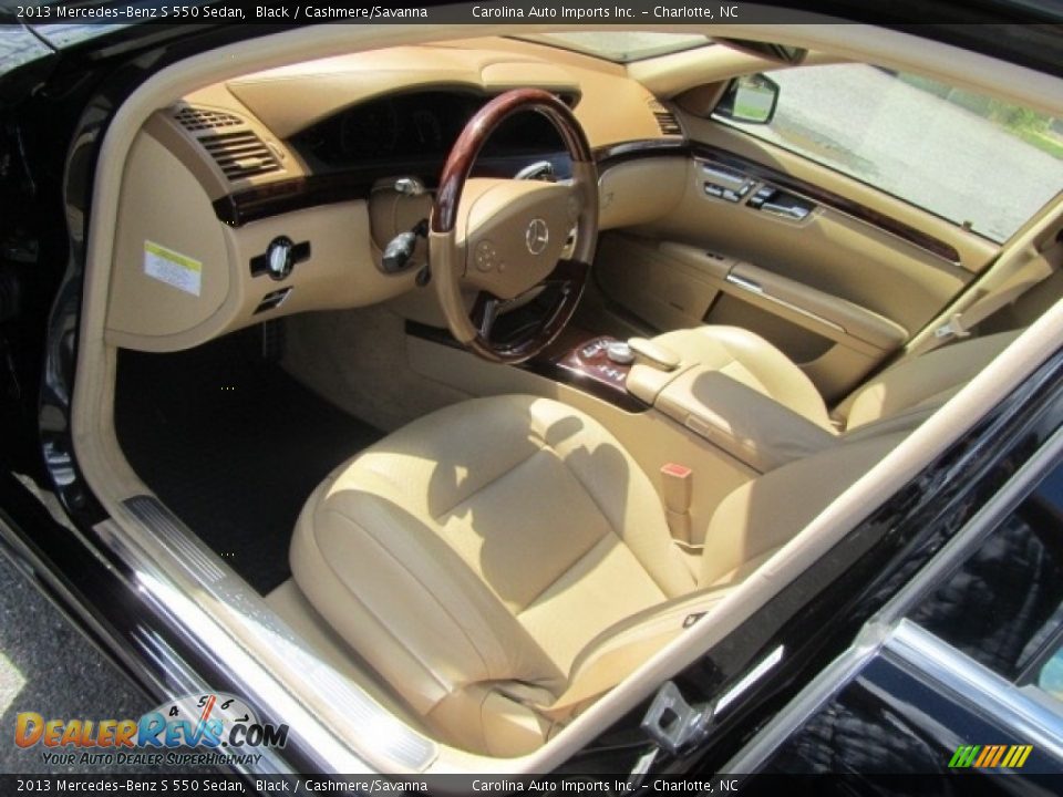 2013 Mercedes-Benz S 550 Sedan Black / Cashmere/Savanna Photo #17