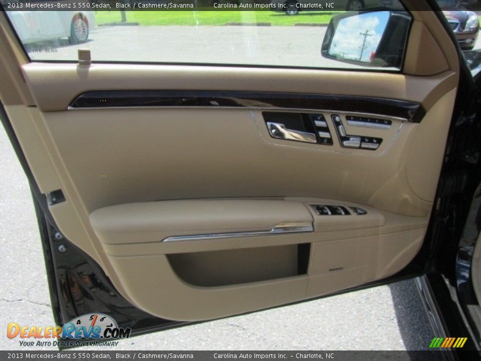 2013 Mercedes-Benz S 550 Sedan Black / Cashmere/Savanna Photo #18