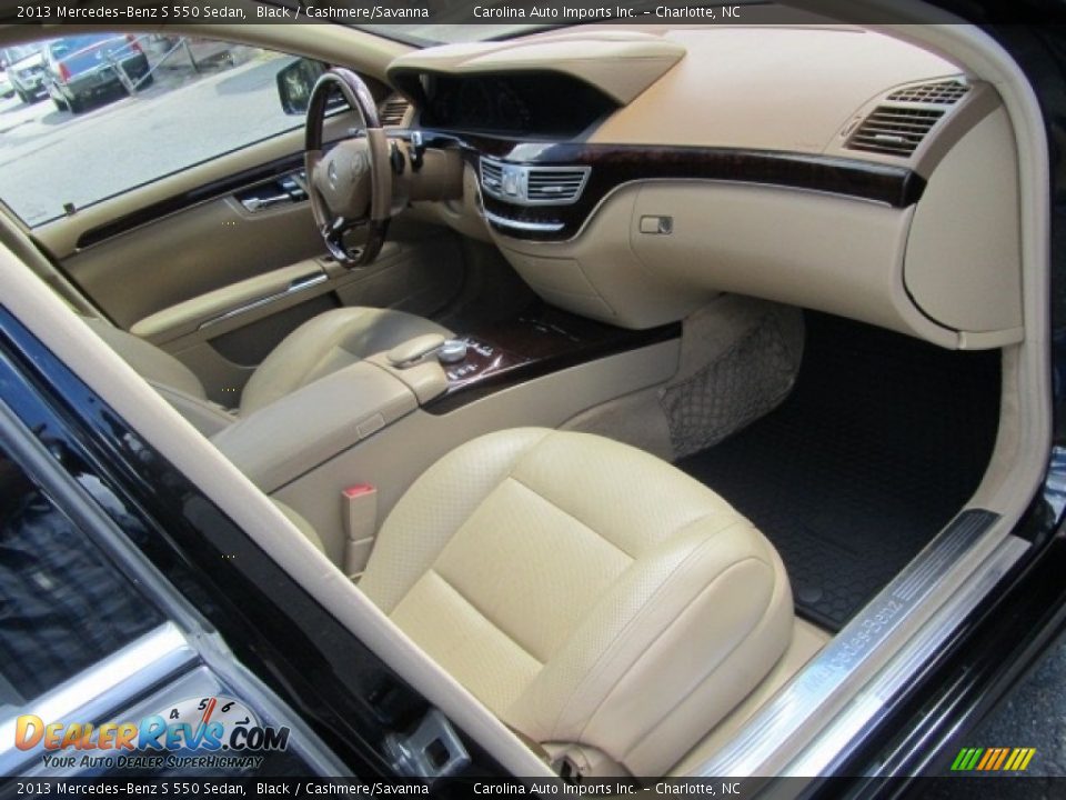 2013 Mercedes-Benz S 550 Sedan Black / Cashmere/Savanna Photo #21