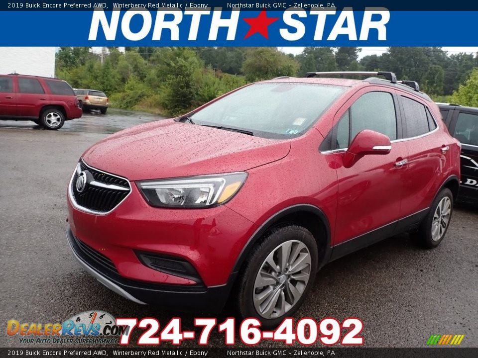 2019 Buick Encore Preferred AWD Winterberry Red Metallic / Ebony Photo #1