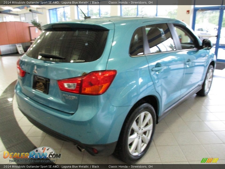 2014 Mitsubishi Outlander Sport SE AWD Laguna Blue Metallic / Black Photo #7