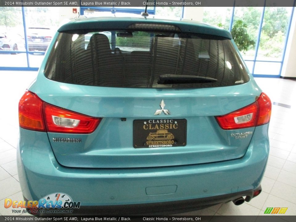 2014 Mitsubishi Outlander Sport SE AWD Laguna Blue Metallic / Black Photo #8