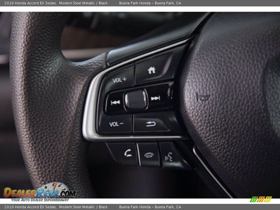 2019 Honda Accord EX Sedan Modern Steel Metallic / Black Photo #14