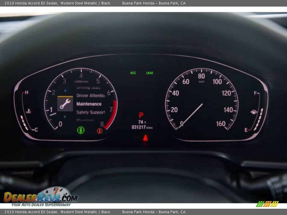 2019 Honda Accord EX Sedan Modern Steel Metallic / Black Photo #28