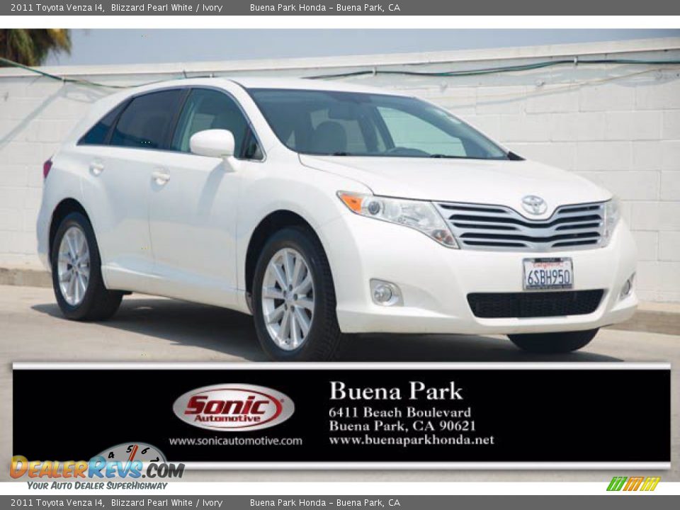 2011 Toyota Venza I4 Blizzard Pearl White / Ivory Photo #1