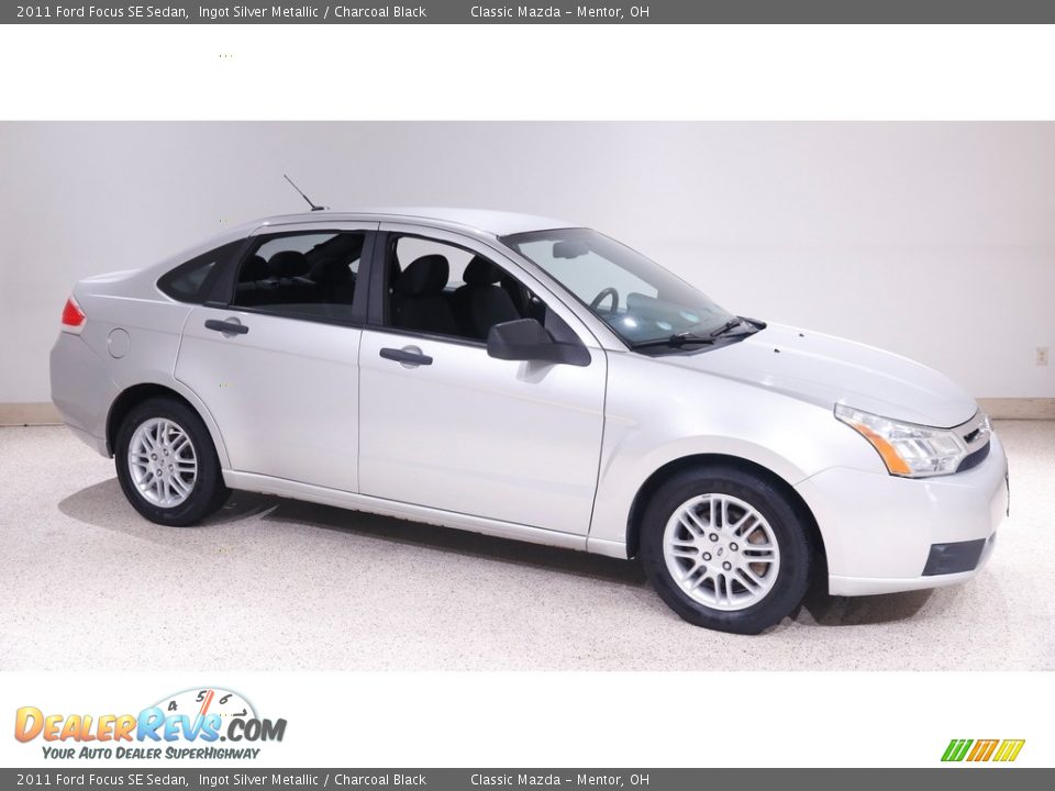 2011 Ford Focus SE Sedan Ingot Silver Metallic / Charcoal Black Photo #1