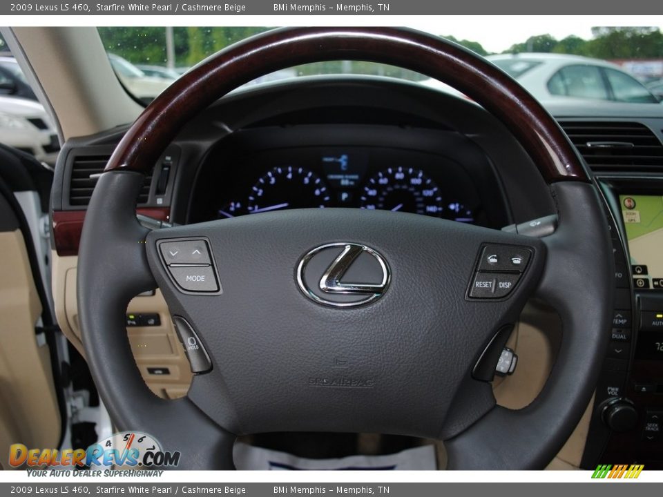 2009 Lexus LS 460 Starfire White Pearl / Cashmere Beige Photo #13