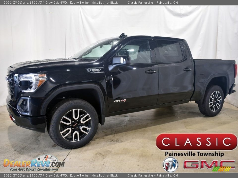 2021 GMC Sierra 1500 AT4 Crew Cab 4WD Ebony Twilight Metallic / Jet Black Photo #1